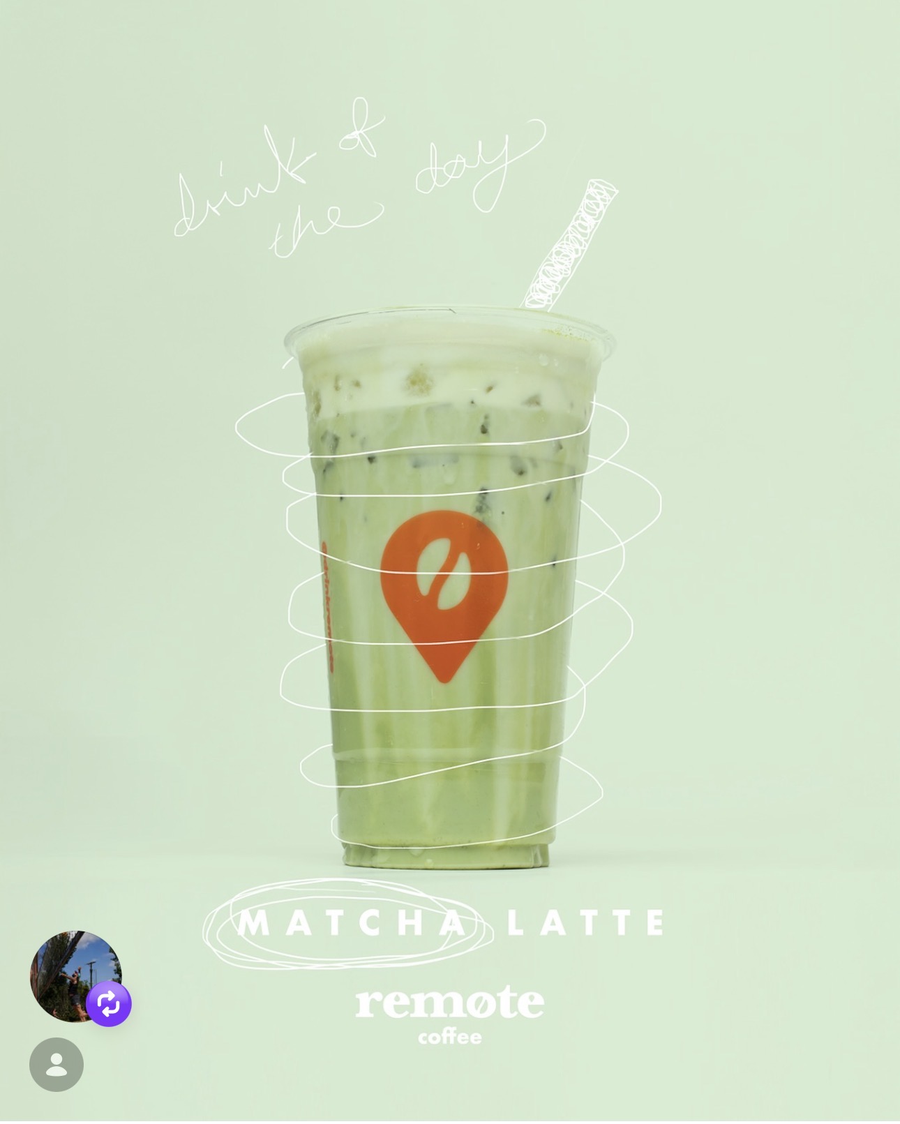 Remote Coffee matcha latte