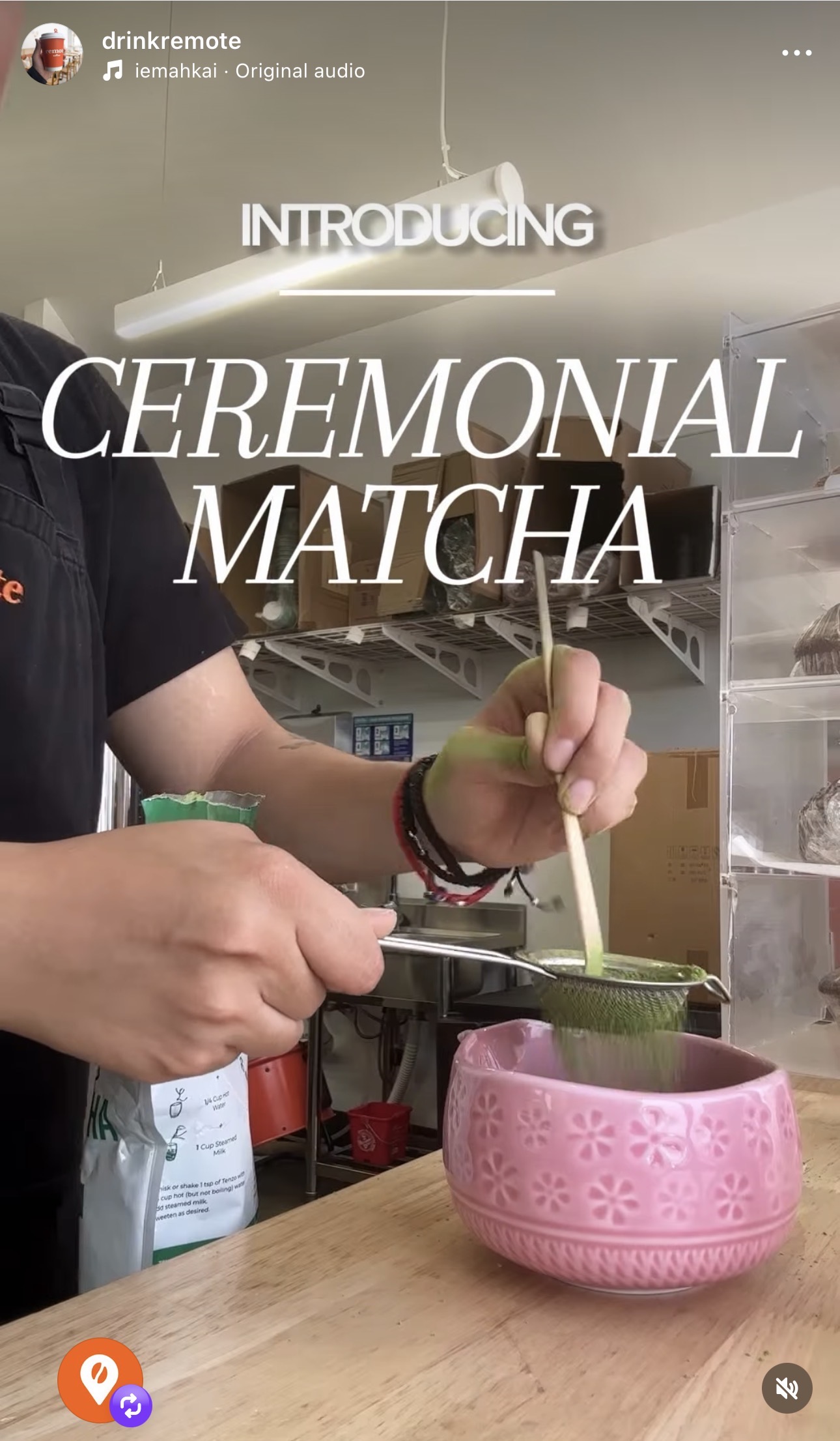 Remote Coffee ceremonial matcha